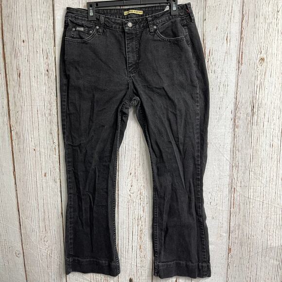 Riders Bootcut Jeans Women Size 14 Gray Denim Instantly Slim You Mid Rise Cotton - Picture 1 of 7
